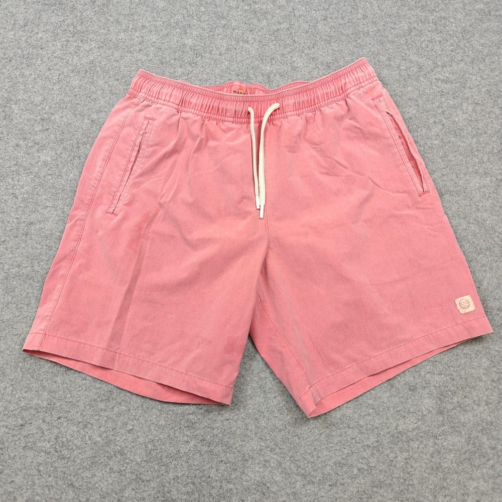 Marine Layer Swim Shorts Mens Small Pink Lined Trunks Elastic Waist Pockets